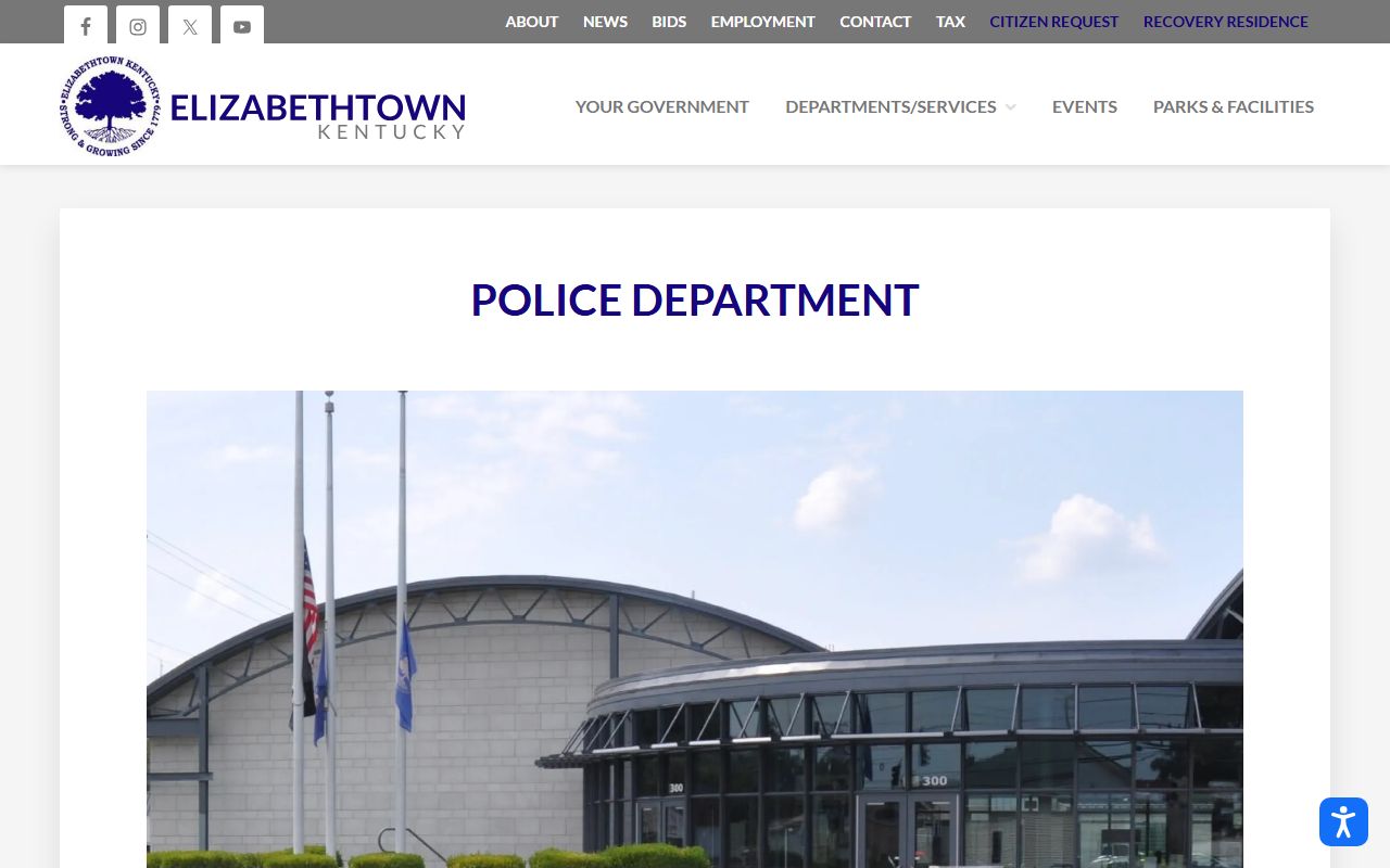 Elizabethtown Police Department services and information